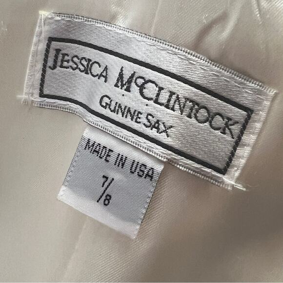 JESSICA McCLINTOCK🎃GUNNE SAX VTG Black/Ivory Embellished Corset Maxi Dress 7/8 - Picture 10 of 16